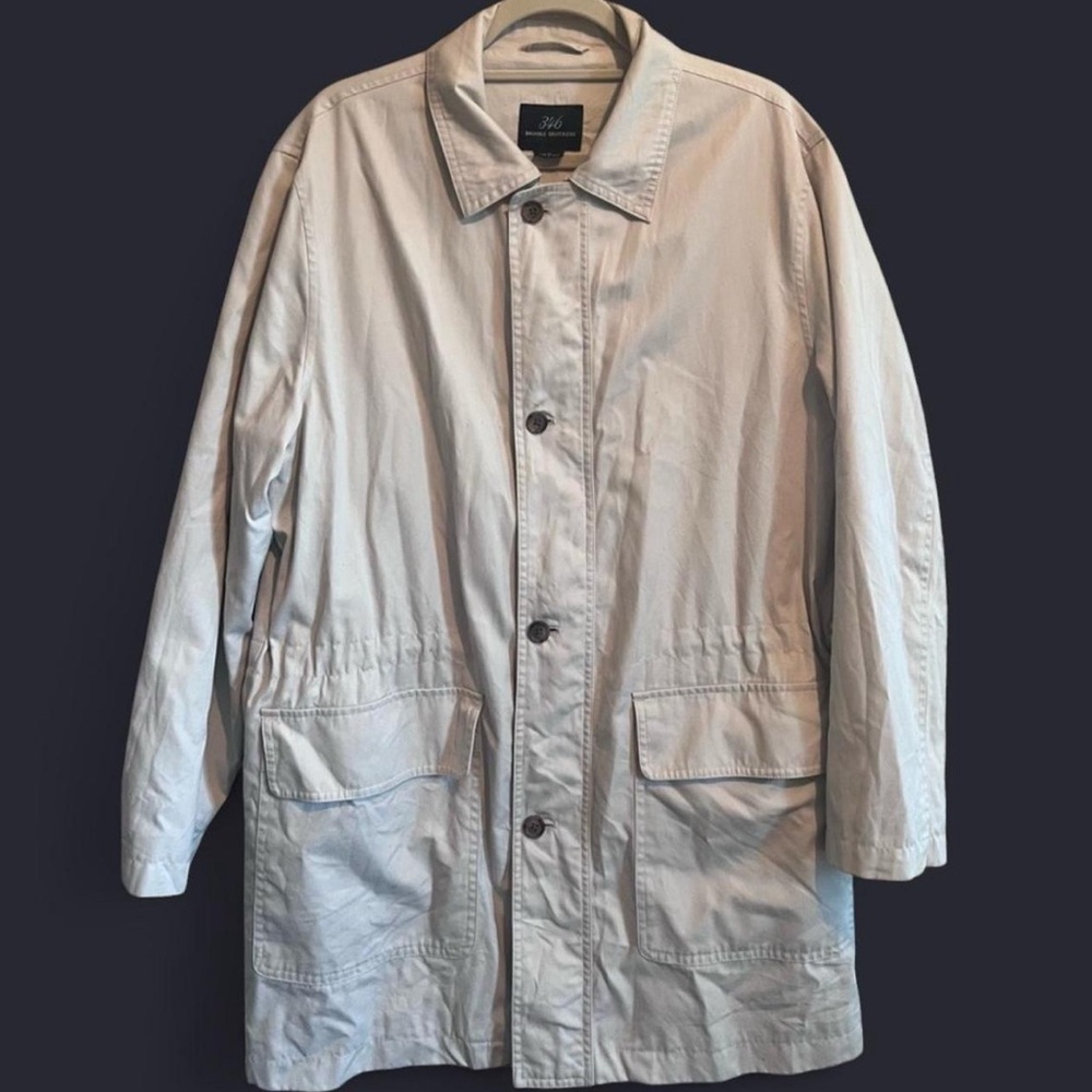 Brooks Brothers Tan Mid-Thigh Trench Coat (Medium)